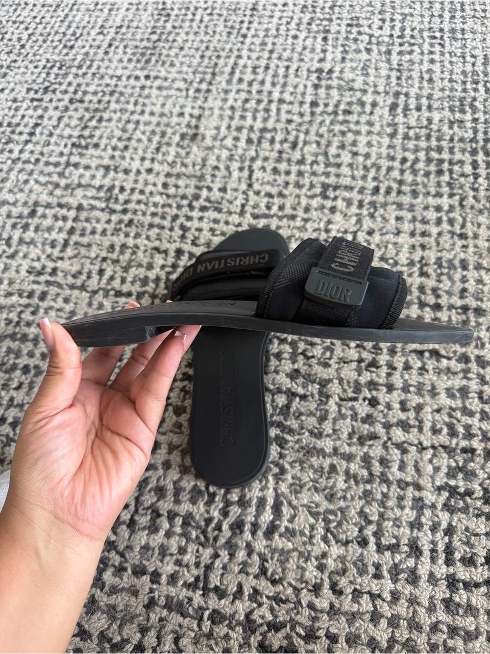 Dior Black Flat Sandals - Picture 3 of 8